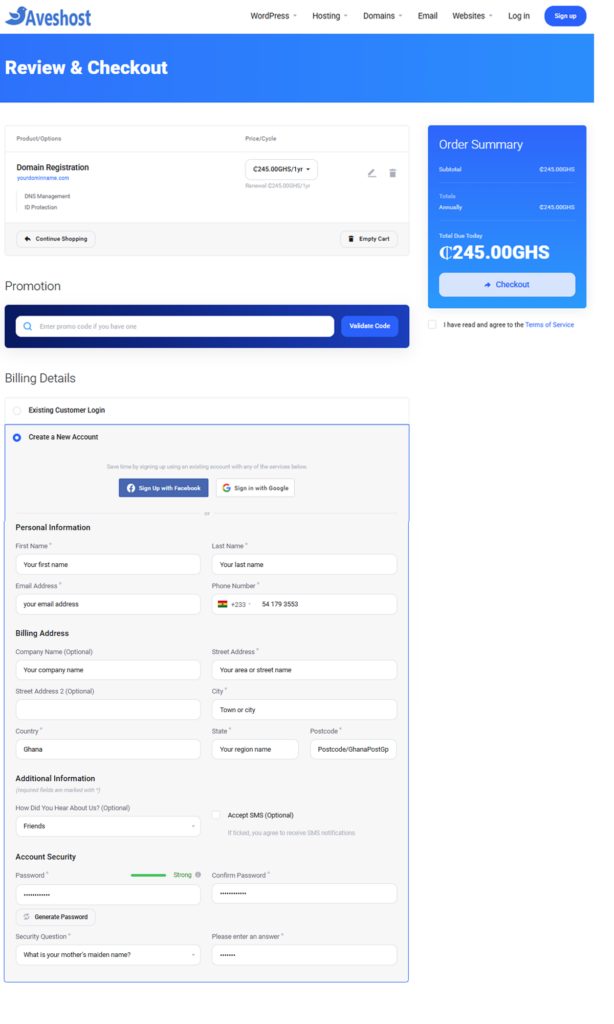 How to buy domain in Ghana 2025 5 Review domain