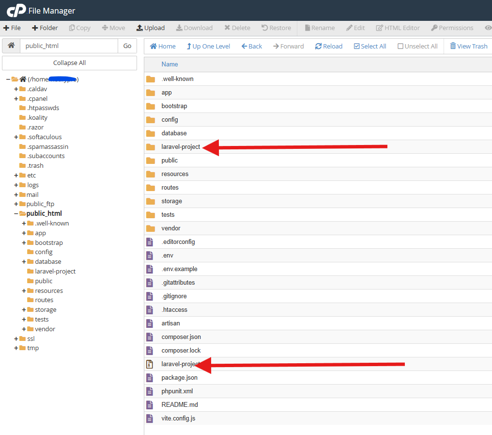 How to Deploy Laravel Project on cPanel 2 deploy your laravel project extracted files